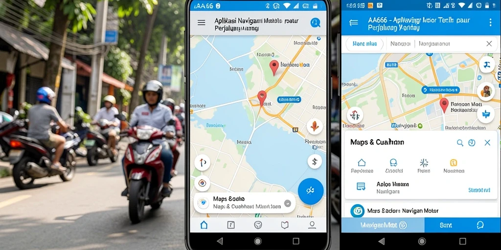 Antarmuka pengguna AA666 yang intuitif untuk navigasi motor.