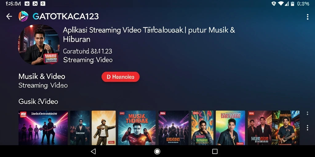 Antarmuka GATOTKACA123 yang ramah pengguna dengan fitur Streaming Video.