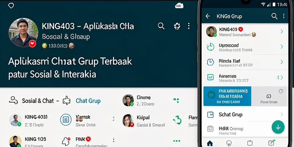 Antarmuka KING403 yang intuitif untuk obrolan grup.