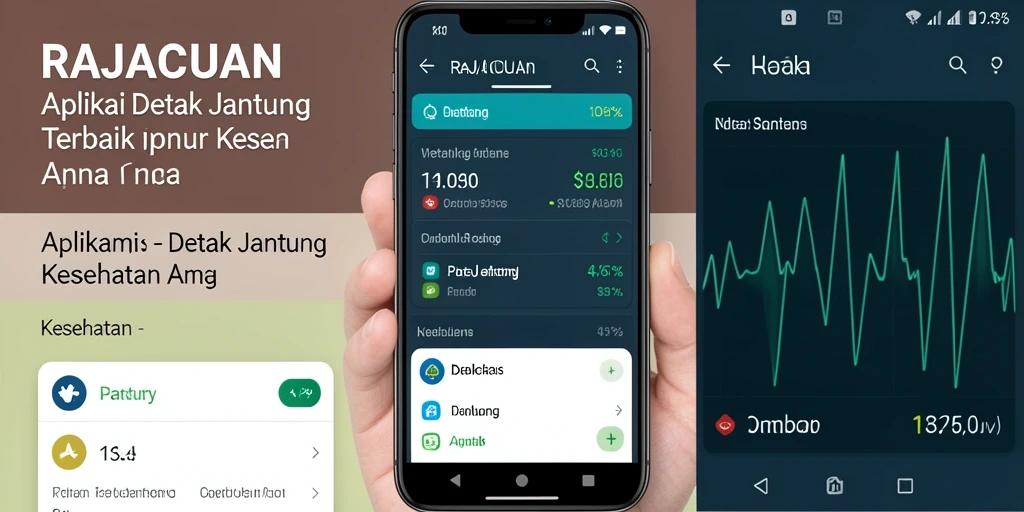 Antarmuka aplikasi RAJACUAN untuk memantau detak jantung dengan mudah.