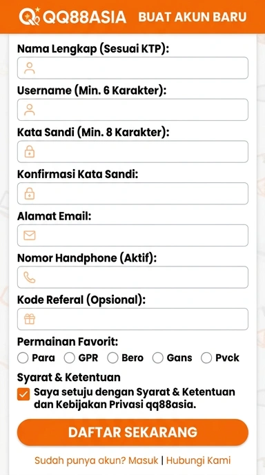 Buat Akun Baru qq88asia dengan Mudah